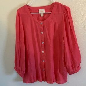 Anthropology Maeve 3/4 button up top
